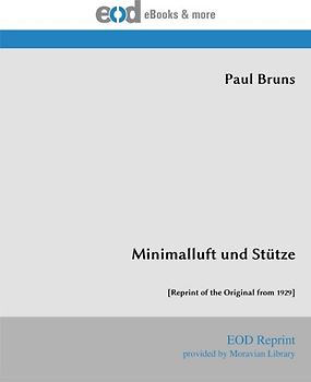 Minimalluft und Stütze: [Reprint of the Original from 1929]
