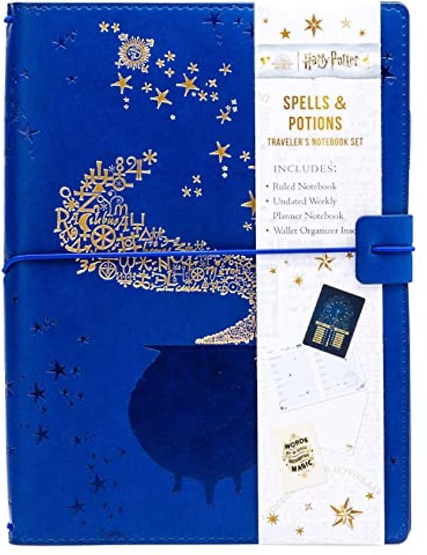 Harry Potter: Spells and Potions Traveler's Notebook Set: (Refillable Notebook)