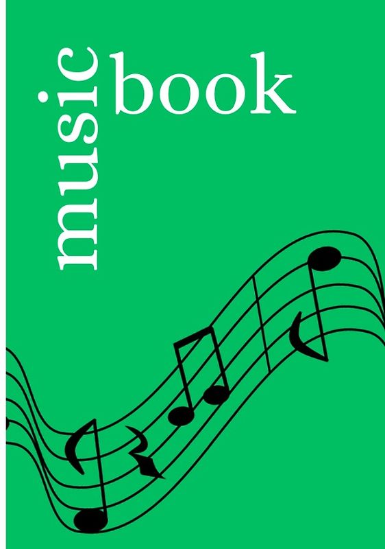 Music Book: DIN A5 Staff Book | 30 Pages with 12 Staves / Systems per Sheet | Paper 90g/m²