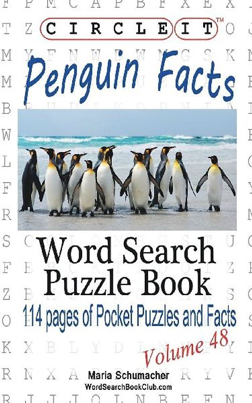 Circle It, Penguin Facts, Word Search, Puzzle Book
