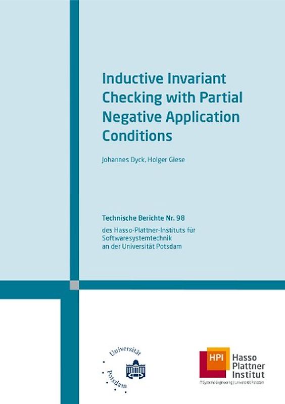 Inductive invariant checking with partial negative application conditions