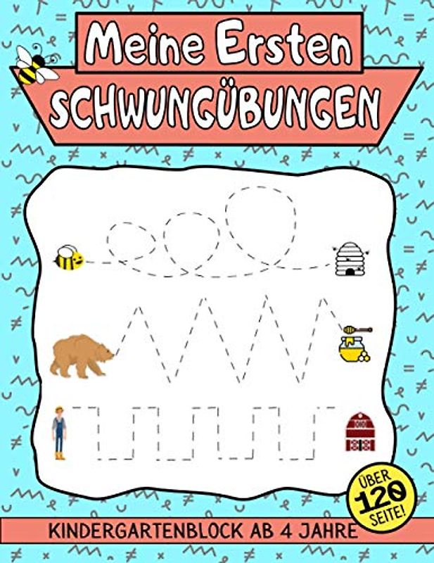 Meine Ersten Schwungübungen - Kindergartenblock Ab 4 Jahre: Das große Übungsheft zur Förderung der Konzentration und Feinmotorik - Vorbereitende ... und Vorschule - Vorschulblock & Rätselblock
