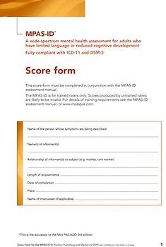 Moss-Pas (ID) Interview Score Forms