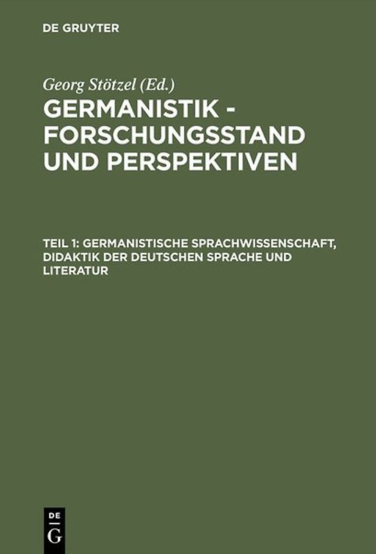 Germanistische Sprachwissenschaft, Didaktik der Deutschen Sprache und Literatur