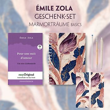 Émile Zola Geschenkset (mit Audio-Online) + Marmorträume Schreibset Basics