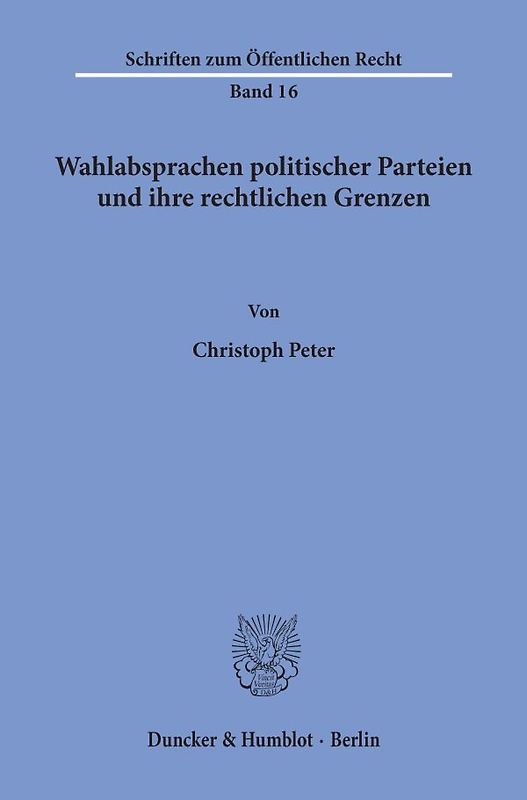 Wahlabsprachen politischer Parteien und ihre rechtlichen Grenzen.