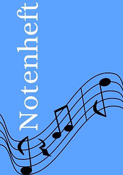 Notenheft: DIN A5 Notenlinienheft | 60 Seiten mit 12 Notenzeilen / Systeme pro Blatt | Papier 90g/m² | Musikheft mit Notenlinien