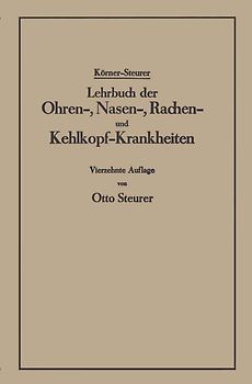 Lehrbuch der Ohren-, Nasen-, Rachen- und Kehlkopf-Krankheiten