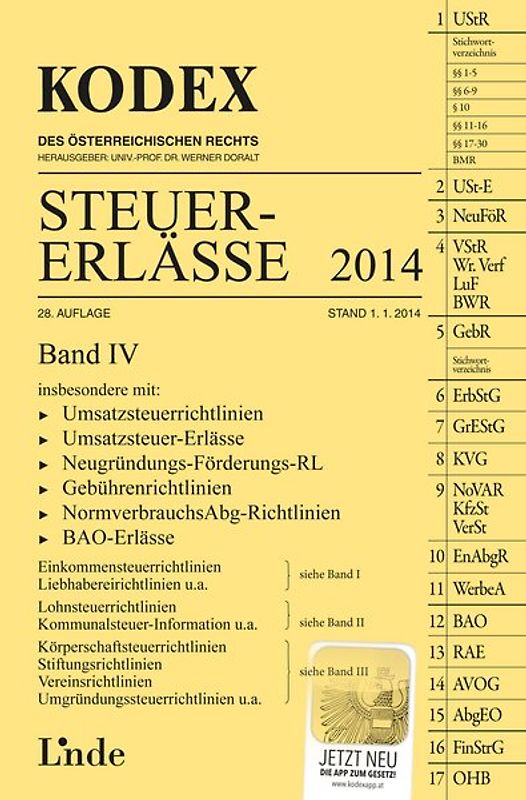 KODEX Steuer-Erlässe 2014, Band IV