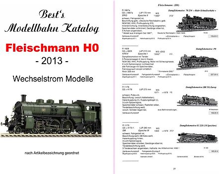 Best`s Modellbahn Katalog Fleischmann H0 Wechsestrom Modelle WS (AC)  2014
