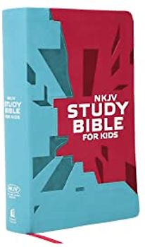 NKJV, Study Bible for Kids, Leatherflex, Pink/Teal: The Premier NKJV Study Bible for Kids