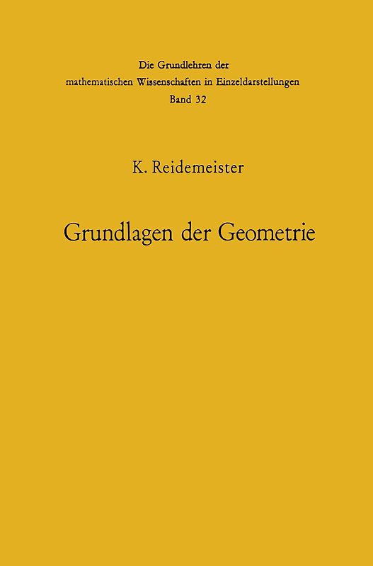 Vorlesungen über Grundlagen der Geometrie