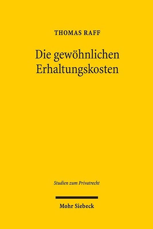 Die gewöhnlichen Erhaltungskosten