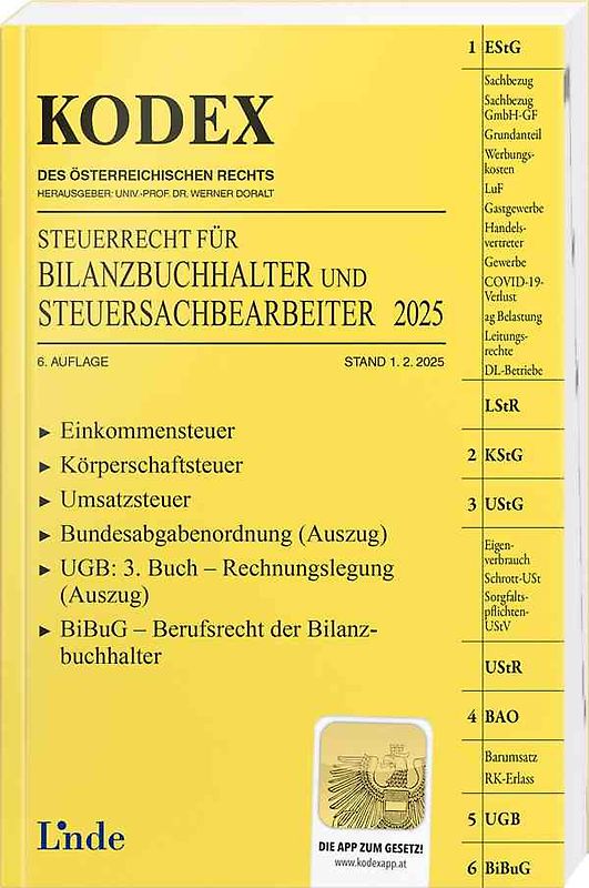 KODEX Steuerrecht für Bilanzbuchhalter und Steuersachbearbeiter 2025