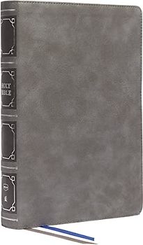 NKJV, Reference Bible, Classic Verse-by-Verse, Center-Column, Leathersoft, Gray, Red Letter, Comfort Print: Holy Bible, New King James Version