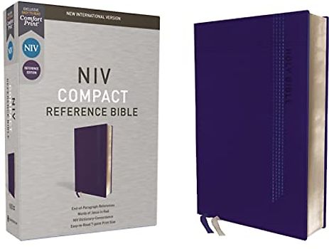 Niv, Reference Bible, Compact, Leathersoft, Blue, Red Letter, Comfort Print