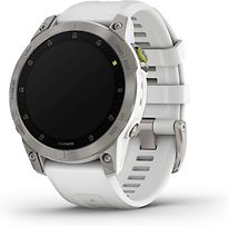 Image of Garmin Epix (Gen 2) 47 mm steengrijs/titanium met witte polsband [wifi, Sapphire] (Refurbished)