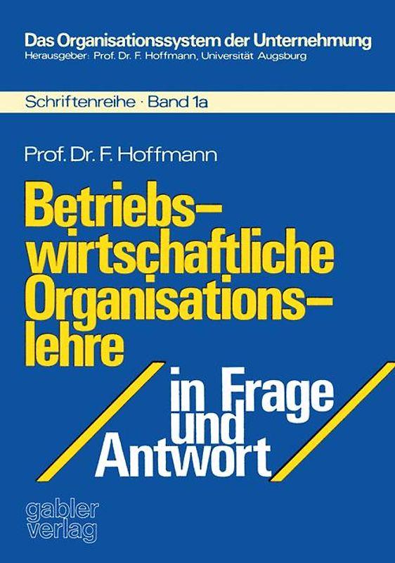 Betriebswirtschaftliche Organisationslehre in Frage und Antwort
