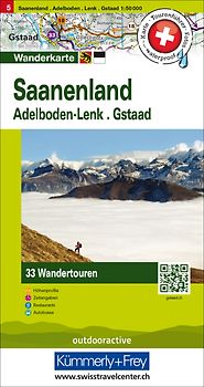 Kümmerly+Frey Wandertourenkarte 5 Saanenland 1:50.000