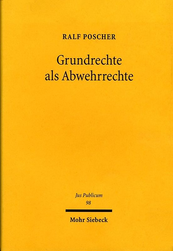 Grundrechte als Abwehrrechte