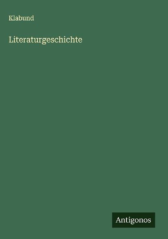 Literaturgeschichte