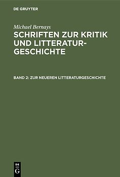 Zur neueren Litteraturgeschichte