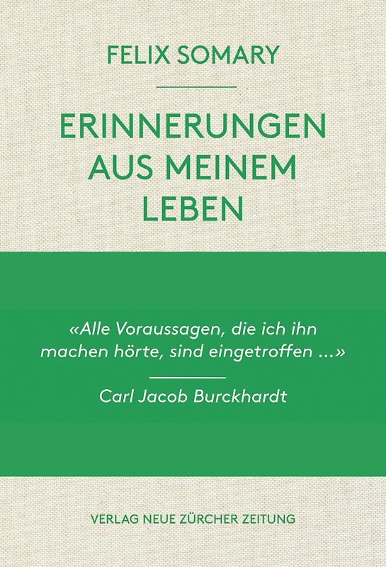 Felix Somary, Erinnerungen aus meinem Leben
