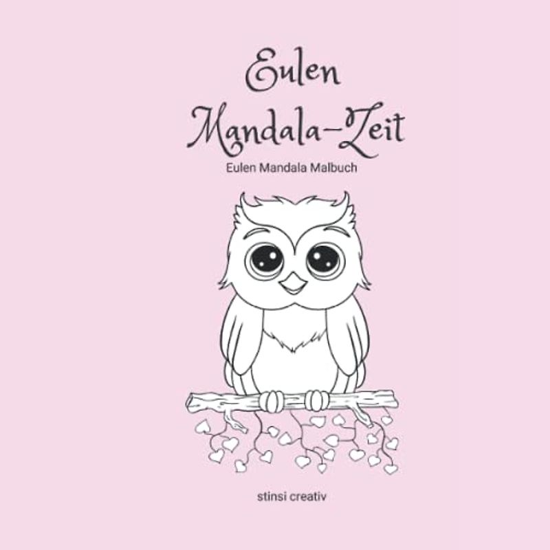 Eulen Mandala-Zeit: Eulen Mandala Malbuch
