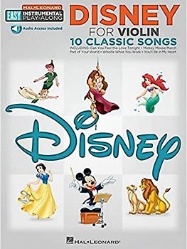 Easy Instrumental Play-Along: Disney For Violin (Hal Leonard Easy Instrumental Play-Along): Violin Easy Instrumental Play-Along Book with Online Audio Tracks