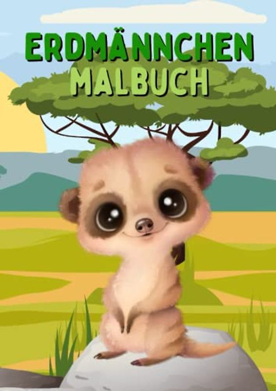 Erdmännchen Malbuch: Erdmännchen Buch für Kinder zum Ausmalen mit 35 niedlichen Illustrationen