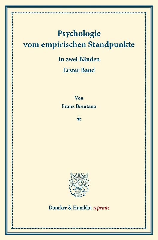 Psychologie vom empirischen Standpunkte.