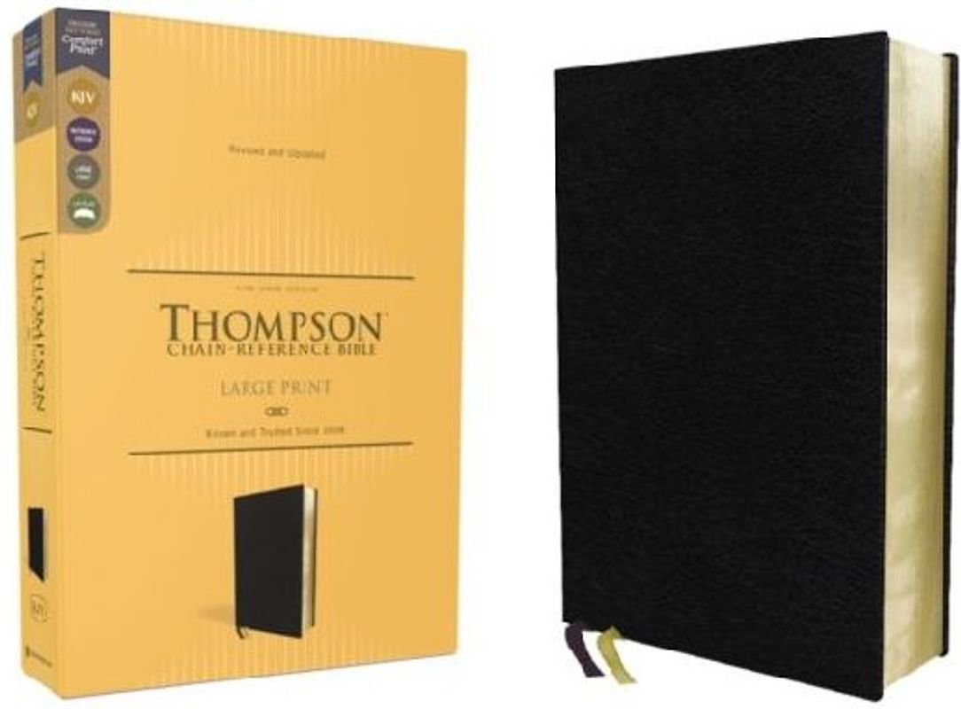 Kjv, Thompson Chain-Reference Bible, Large Print, Bonded Leather, Black, Red Letter, Comfort Print