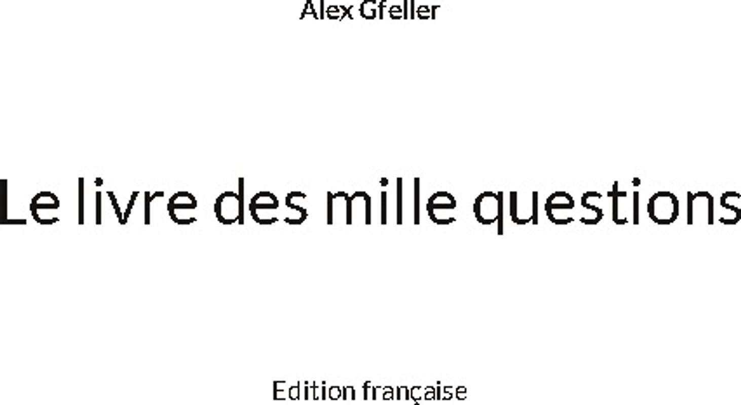 Le livre des mille questions