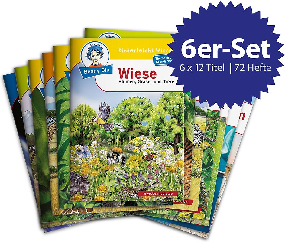 Benny Blu - Set Pflanzen 12 x 6 Titel ( 72 Wissensbücher )