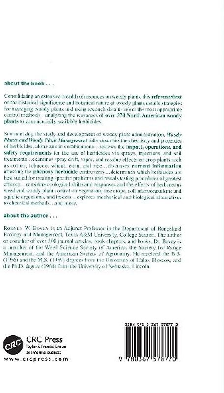 Woody Plants and Woody Plant Management