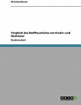 Vergleich des Stoffhaushaltes von Nieder- und Hochmoor