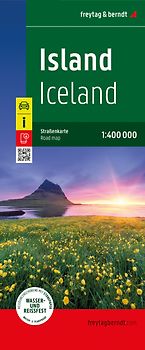 freytag & berndt Straßenkarte Island, Softcover 1:400.000