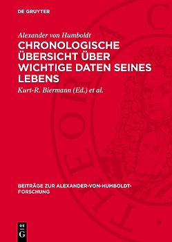 Chronologische Übersicht über wichtige Daten seines Lebens