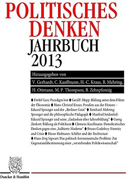 Politisches Denken. Jahrbuch 2013.
