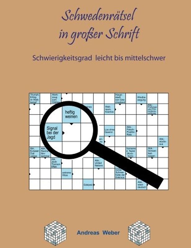 Schwedenrätsel in großer Schrift: Schwierigkeitsgrad leicht bis mittelschwer