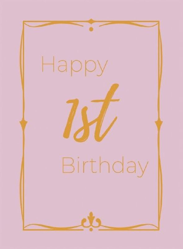 Happy 1st Birthday Guest Book (Hardcover)