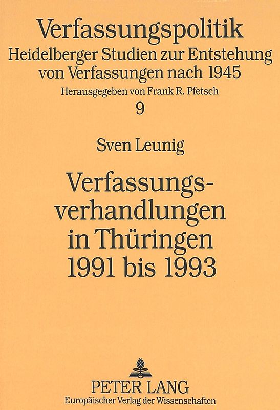Verfassungsverhandlungen in Thüringen 1991 bis 1993