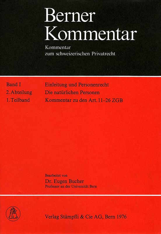 Personenrecht, Familienrecht / Die natürlichen Personen
