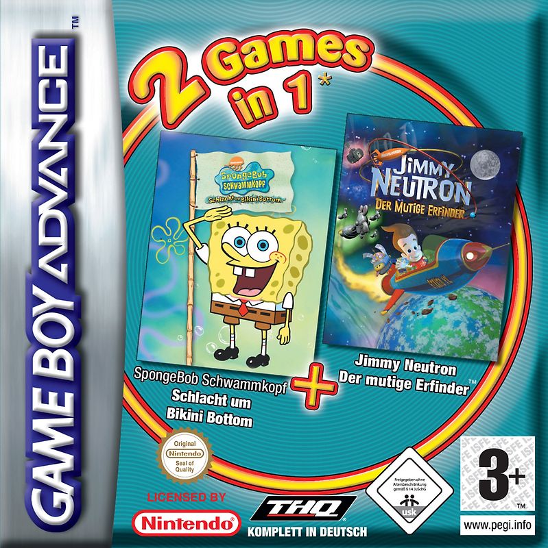 Nick Pack 2 - SpongeBob - Schlacht um Bikini Bottom   Jimmy Neutron Nintendo Game Boy Advance