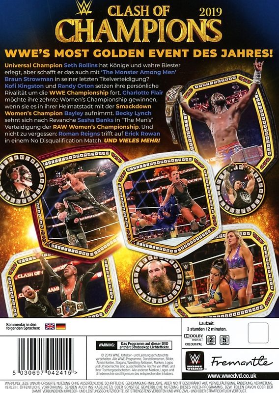 WWE: Clash Of Champions 2019 DVD