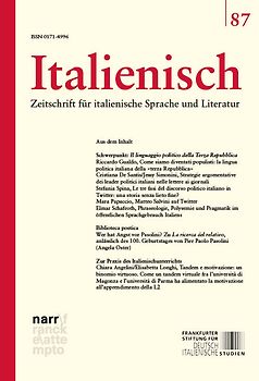 Italienisch Band 87 | 44. Jahrgang, Heft 1