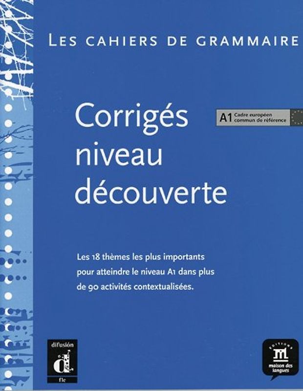 Cahier de grammaire A1