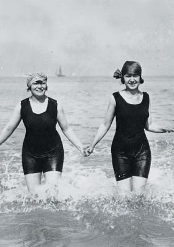 Carnet Ligné Trois Baigneuses, Deauville, 1919