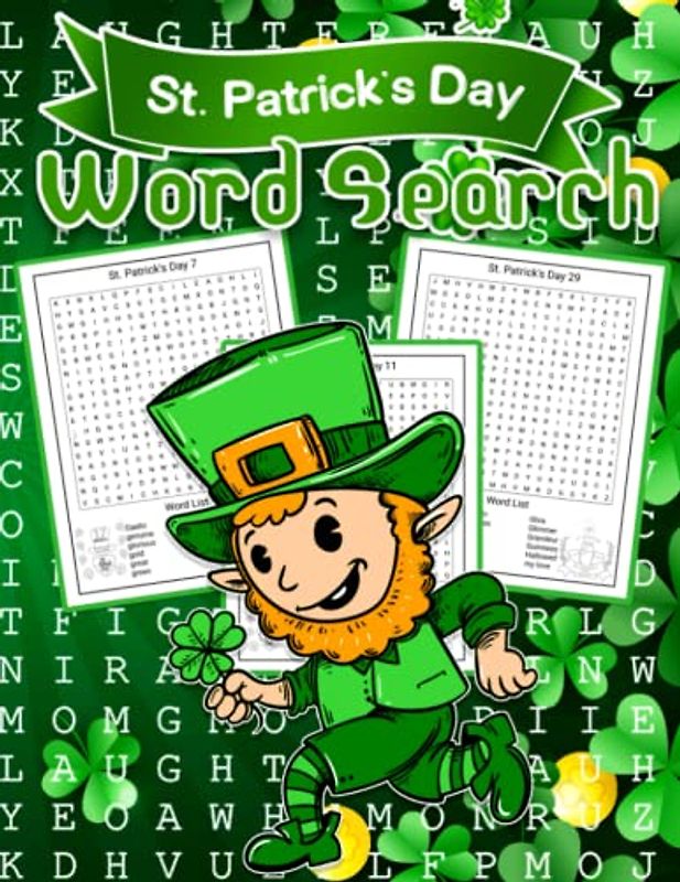 2023 st patricks day word search: Perfect st patricks day gifts for Adults And Kids, st patricks day kids book to enjoy celebration St. Patrick’s Day and All Things Irish, Learn about Leprechaun Day
