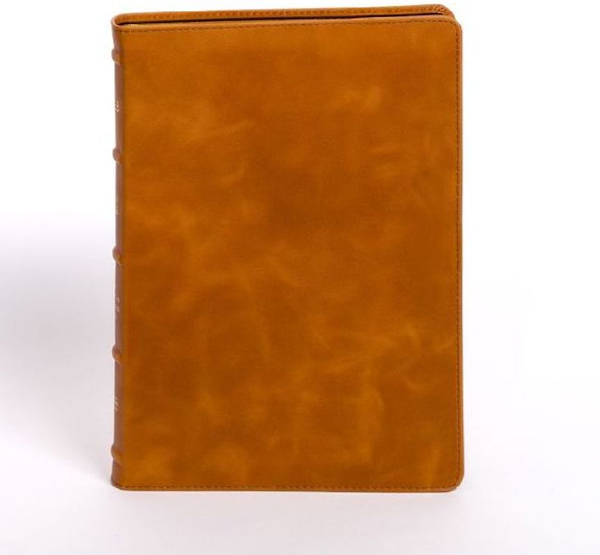 NASB Large Print Thinline Bible, Holman Handcrafted Collection, Marbled Chestnut Premium Calfskin